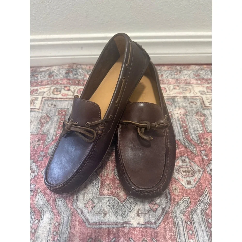 Cole Haan Grant Canoe Camp Moc Mens 9.5M Brown Leather Driving Loafers C12126